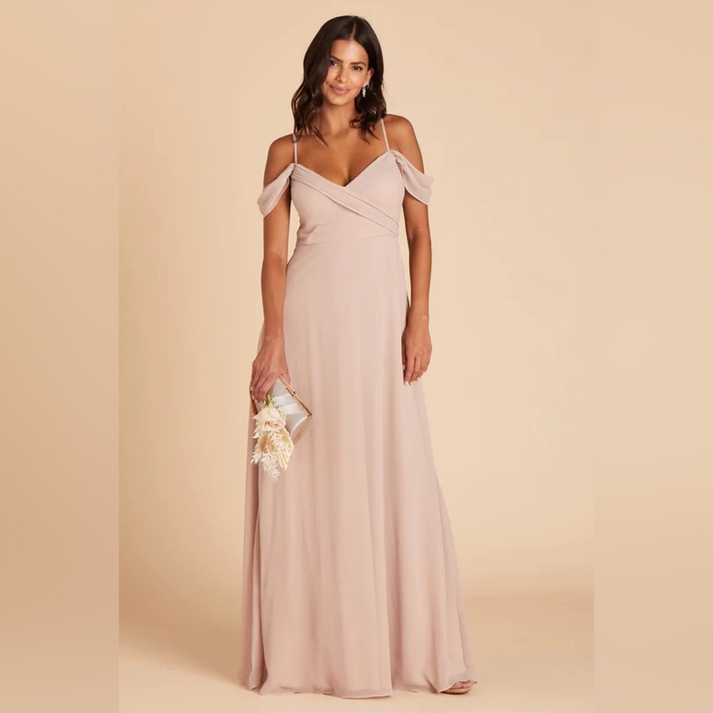 Birdy Grey SPENCE CONVERTIBLE DRESS CHIFFON TAUPE Small NEW NWT BRIDESMAID